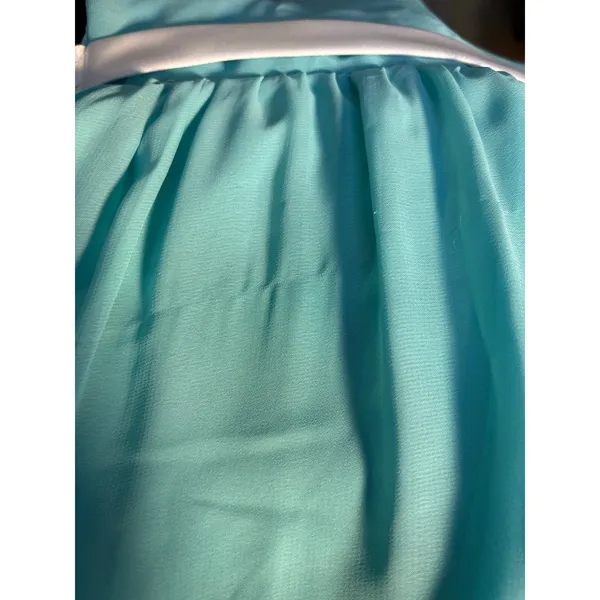 Alfred Angelo Aqua Chiffon Halter Prom Maxi‎ Dress Formal Etheral Flowy Spring - Image 12