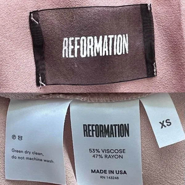 Reformation Chamomile Wrap Maxi Dress Blush Pink Cap Sleeve XS EUC‎ - Image 5