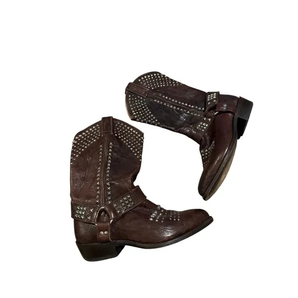 Frye Billy Tall Studded Biker Boots – Women’s Size 9 - Image 4