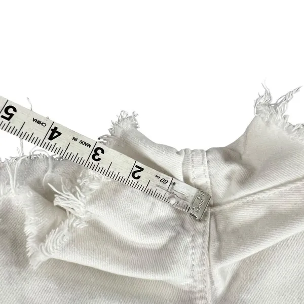 Free People We The Free Jean Shorts 31 Denim Button Fly Distress Cut Offs Beach‎ - Image 10