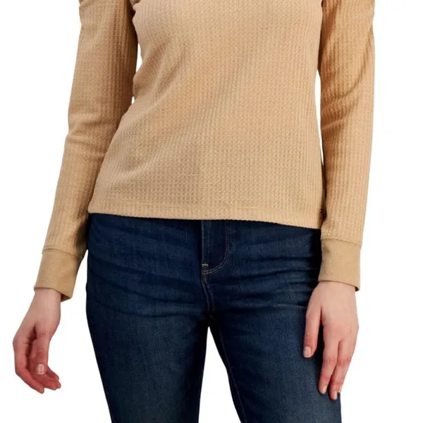 Tommy Hilfiger Womens Metallic Cold Shoulder T-Shirt J2IH6834 Camel Brown L - Image 6