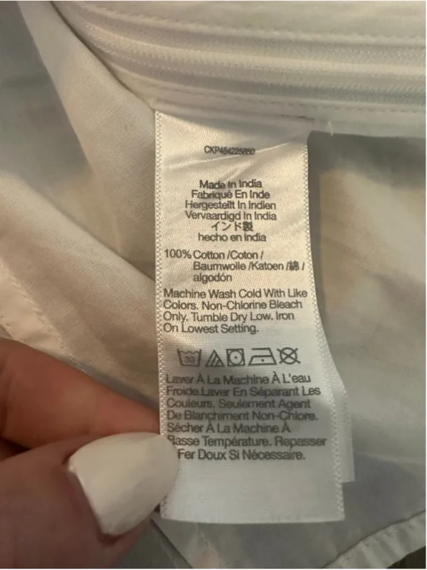 Madewell Twist Front Seamed Top Poplin White Size 0 - Image 6