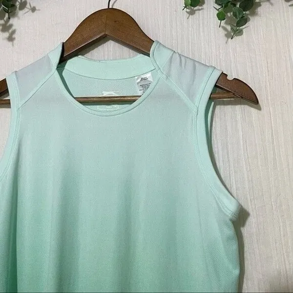 Slazenger Shirt Women's Size XS Mint Green Ombré Golf Active Wear Sleeveless - Image 3