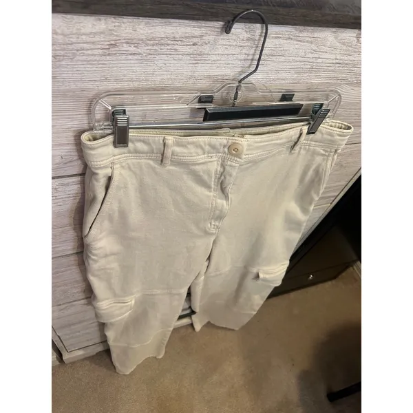 Aritzia Wilfred Free Maeve Tan Cargo Pants Baggy Relaxed Ankle Length 12 - Image 6