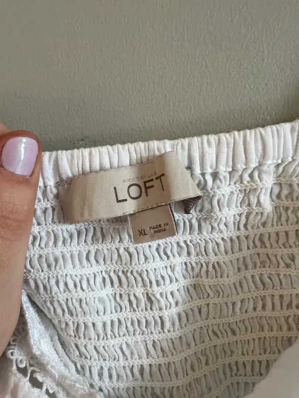 Loft White Lace Tank Top - Image 7