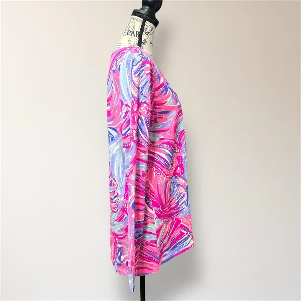 Lilly Pulitzer Sorella Oh My Guava Pink Pima Cotton Long Sleeve Top M‎ - Image 2