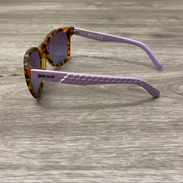 Just Cavalli Tortoiseshell Purple Cat Eye Sunglasses - Image 2