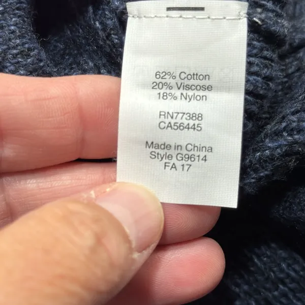 Madewell Marled Baltic Blue Tie Cuff Pullover Sweater Size XXS - Image 9