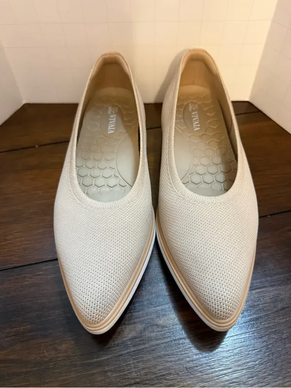 Vivaia Veronica All Day Standing Comfort Water Repellent Flats Washable Almond - Image 3