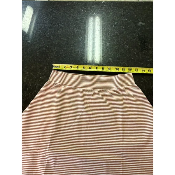 Pact NWT Organic Cotton Mini Skirt Circle Skater Sz XS Striped Pockets A-line - Image 7