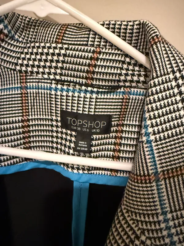 Topshop Trench Coat Plaid  - Image 4