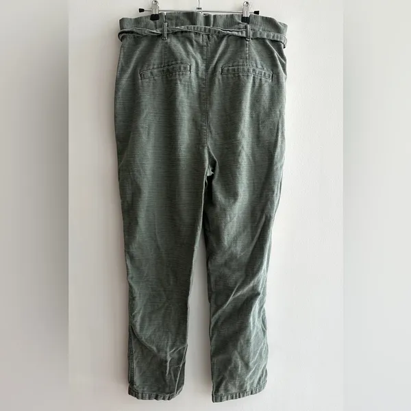 Express Vintage Ankle Extreme High Rise Pants, Army Green, Size 12R - Image 16