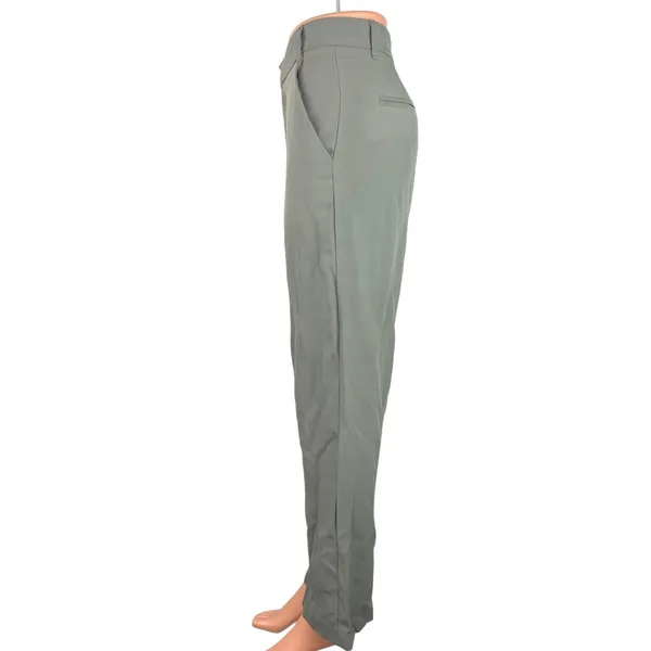 Zara Gray High Waisted Ankle Zip Pockets Career Office Wide Leg Pants Size M - Image 2