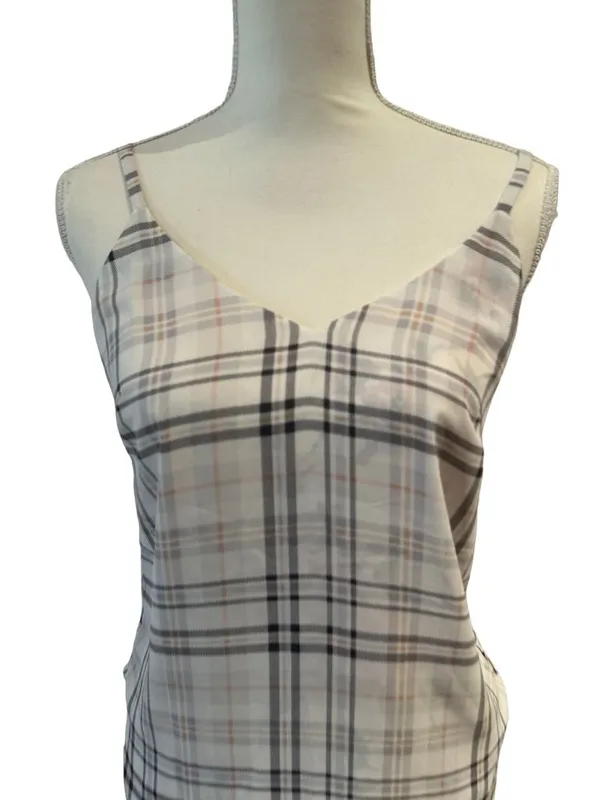 WHITE HOUSE BLACK MARKET WHBM Multicolor Plaid Dress Tank Top Size XXS - Image 3