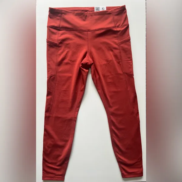 NWT Member's Mark Extra Warm High Rise Leggings XL Rusty Bronze Running - Image 3