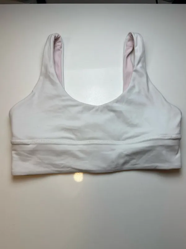 Lululemon Align reversible bra, white/pink Size 10‎ - Image 4