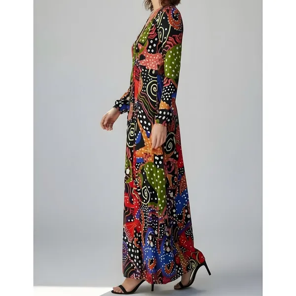 FARM RIO Under The Sea Maxi Dress, Multicolor, XS - Image 5