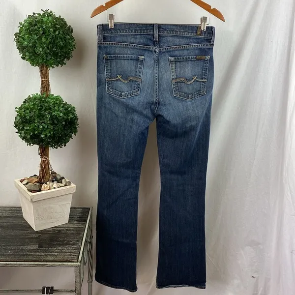 7 For All Mankind 7FAMK Blue Bootcut Jeans 30 - Image 2