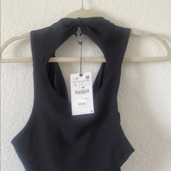 Zara Black Sleeveless Dress - Image 5