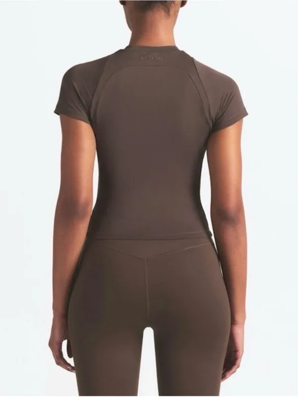 NWT Nike Skims Airy baby tee size XL dark sepia sold out color - Image 2
