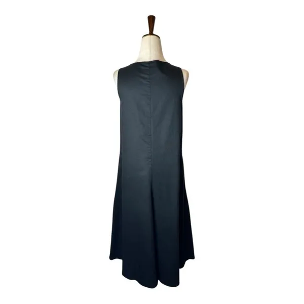 Maeve‎ Dress Women XS Black Linen Blend Asymmetric Hem Sleeveless Ismene Midi - Image 3