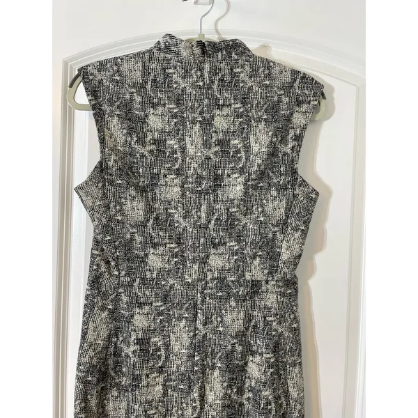 MM Lafleur Dress Size 2 Black & White Abstract Preppy Twee Office - Image 5