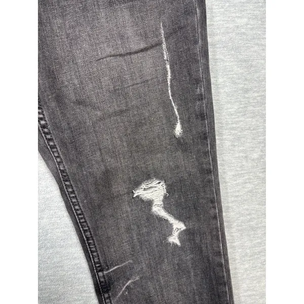 Free People Womens Jeans Sz 31 Gray Distressed Cropped Skinny Leg‎ - Image 4