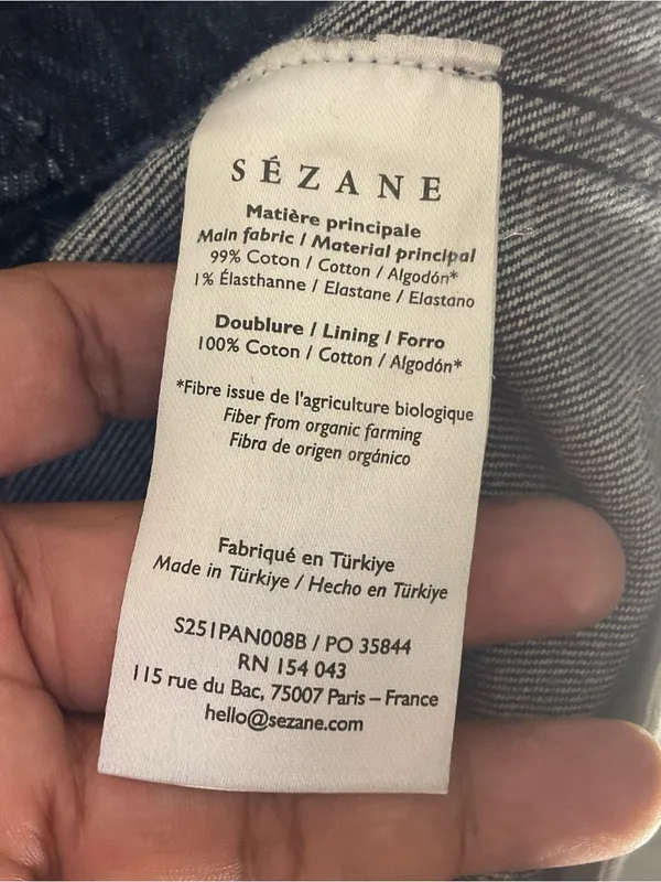 Sézane Denim Straight Leg Jeans Size 38 - Image 9