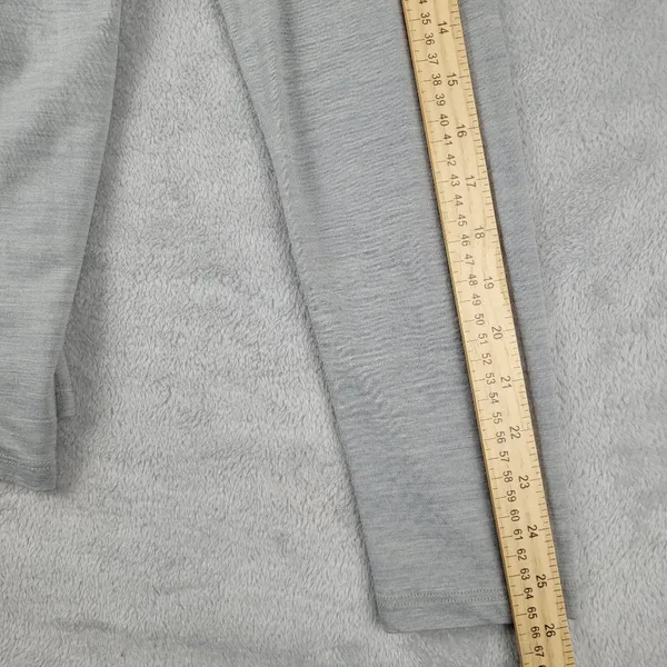 American Giant Women's Top L Large Base Layer Merino Wool Blend Gray Long Sleeve - Image 7