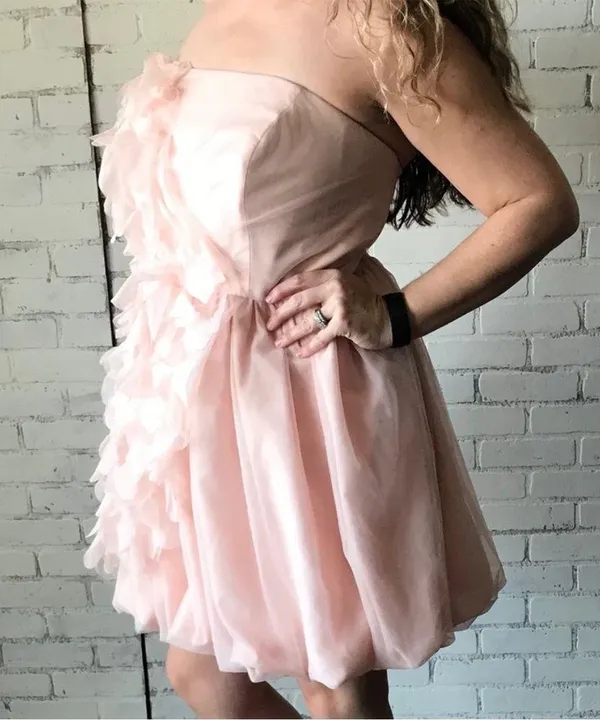 White by Vera Wang Tulle Puff Pink Dress Size 0 - Image 3