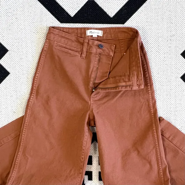 Madewell Emmett Wide Leg Cropped Pants in Burnt Sienna Size 25 - Image 9