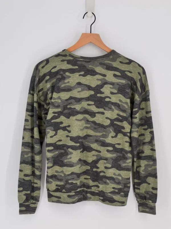 PJ Salvage Camo Rainbow Stripe Lounge Set Sweatshirt & Joggers XS - Image 3