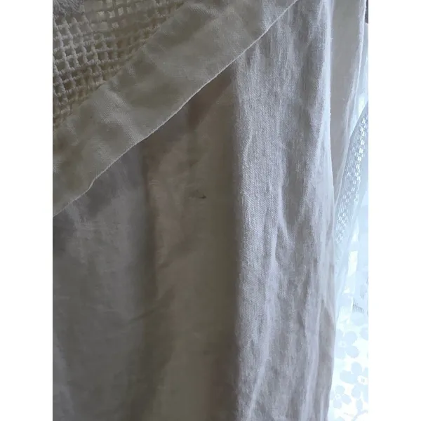 A New Day White Halter Backless Maxi Dress with Crochet Lace Detail, Size L - Image 4