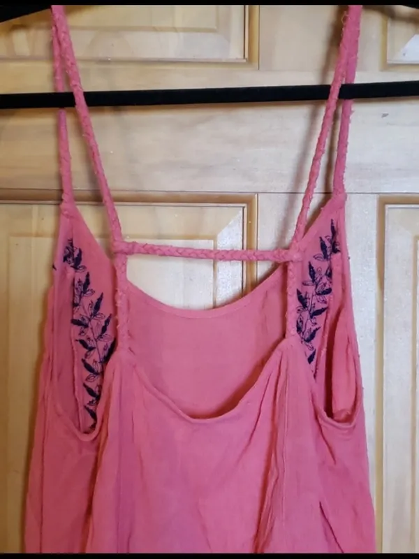 Free People Intimately Meadows of Medallion coral embroidered slip dress - Image 6
