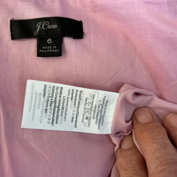 J.Crew Dress Corset Pink Wedding Whimsey Fairy SZ 6 Sleeveless Twill Cotton - Image 8