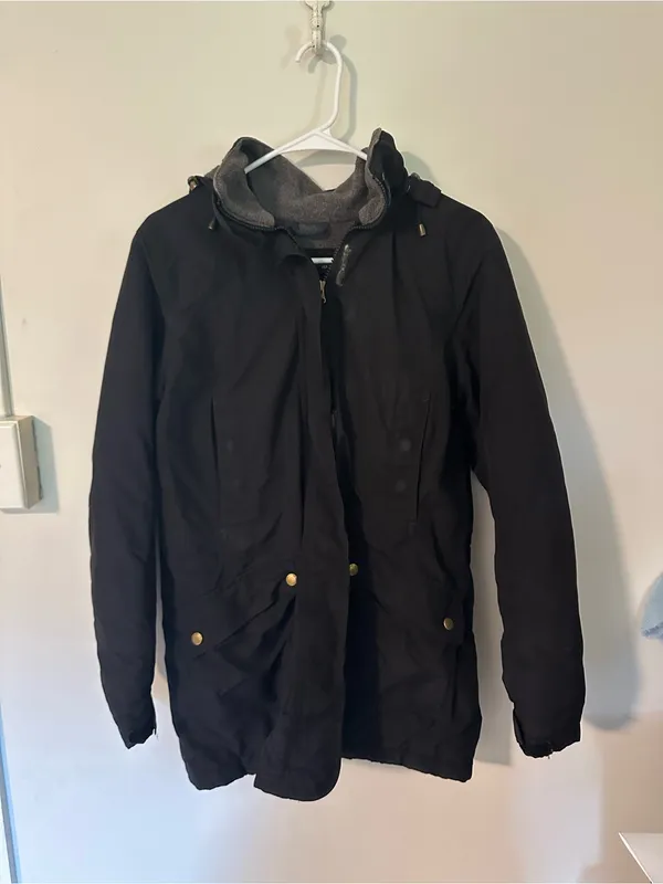 Land’s End fleece lined utility jacket black - Image 2