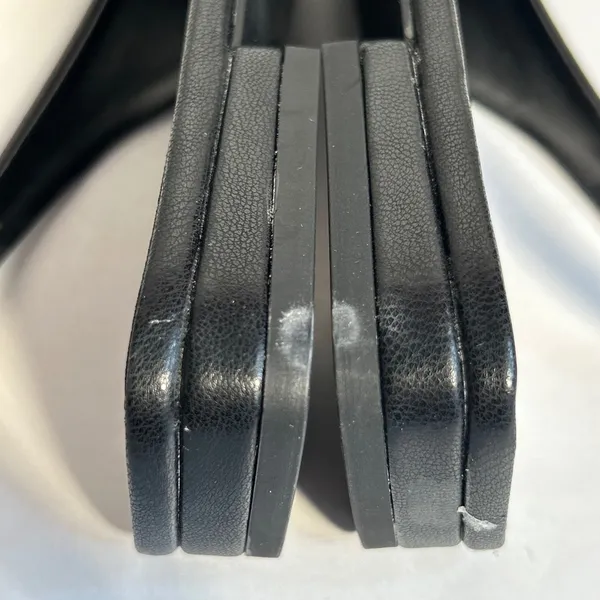 BP Black Pointed Toe‎ Slingback Flats with Silver Chain Detail Women's Size 6.5M - Image 9