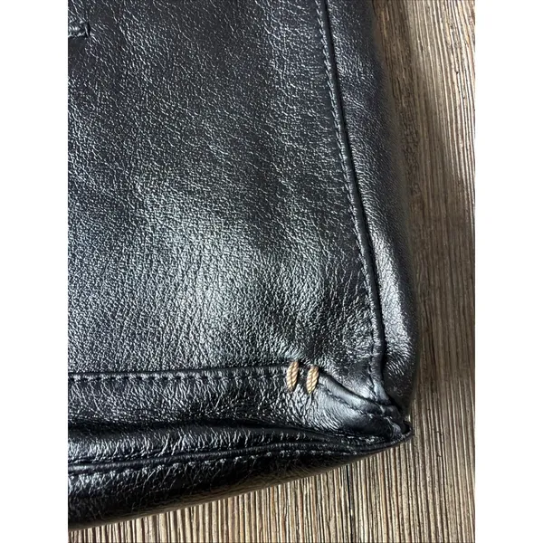 The Sak black Leather Clutch Crossbody Shoulder Bag camila texture classic - Image 5
