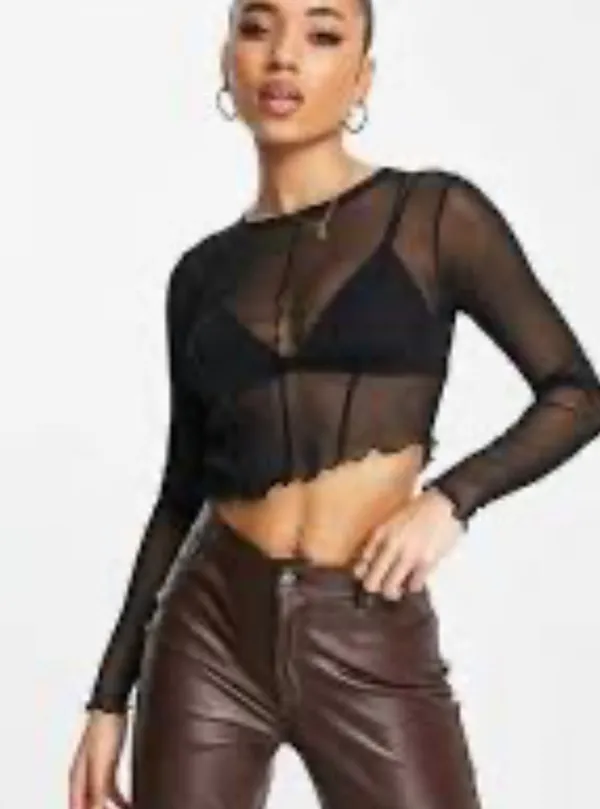 ASOS design mesh crop top  - Image 2