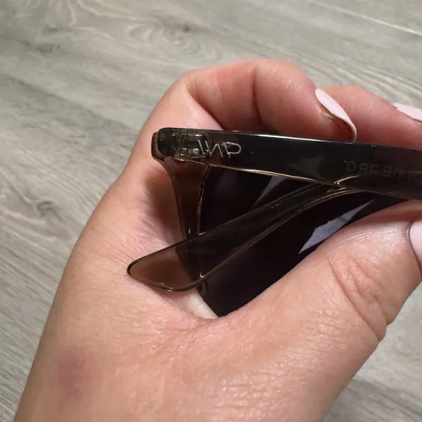 WearMe Pro WMP WAY090 BLK Translucent Brown Square Sunglasses 50-22-144 - Image 5