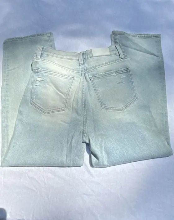 Pistola Forever Jeans Light Wash Distressed Straight Leg Denim - Image 7