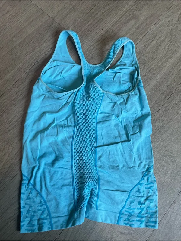 Zella Aqua Blue Racerback Tank Top - Image 2
