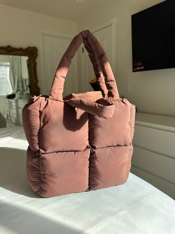 MyMumMadeIt Puffer Brown Chocolate Bag - Image 2