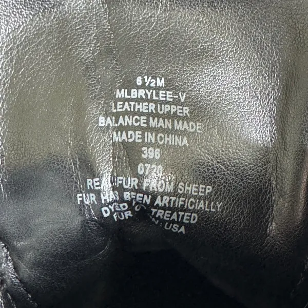 Marc Fisher LTD Brylee Black Leather Suede‎ Shearling Hiking Boots 6.5M - Image 7