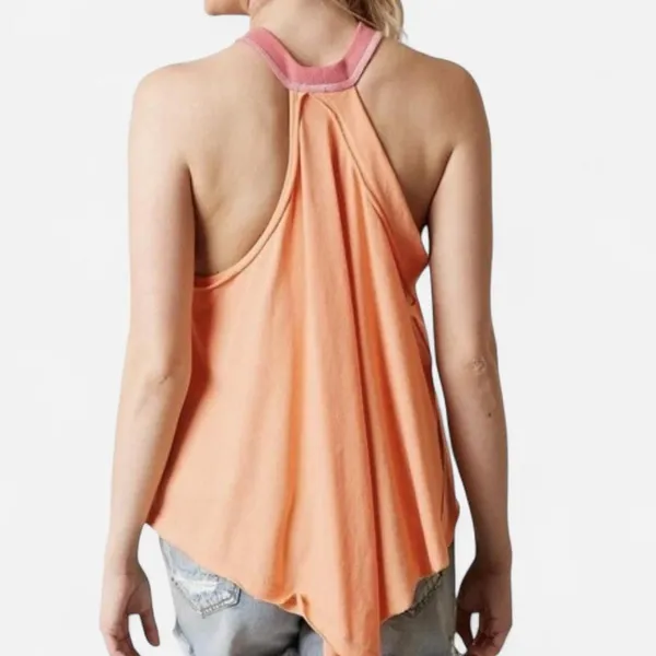 Free People We The Free Orange Creamsicle Twin Peaks Tank – Vintage Boho (M) - Image 2