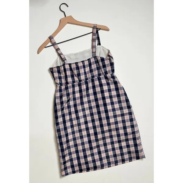 Anthropologie MAEVE Outshine Plaid Taffeta Dress Bow Coquette Preppy X-Small - Image 7