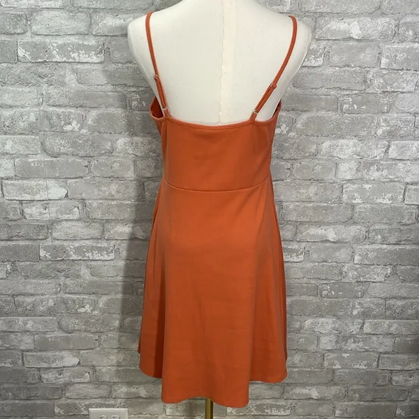 Wild Fable Orange Wrap Tie Front Mini Dress - Image 4