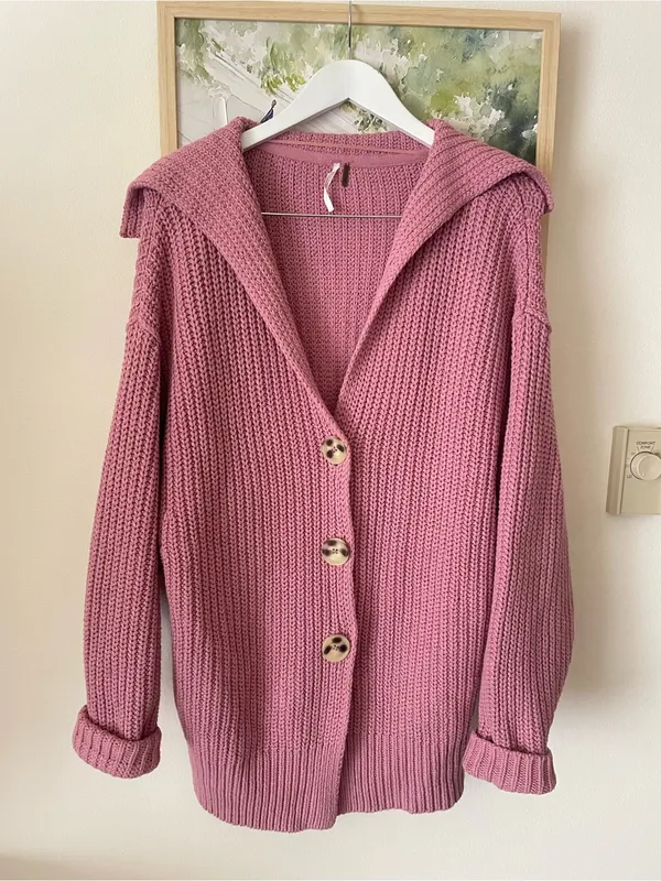 Free People Swim Too Deep Cardigan in Smoked Pink Size XS - Image 4