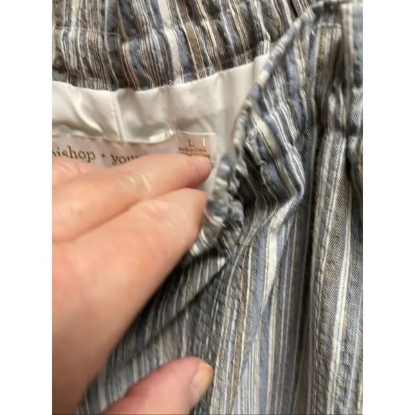 Bishop + Young size L striped tiered linen blend sundress - Image 4