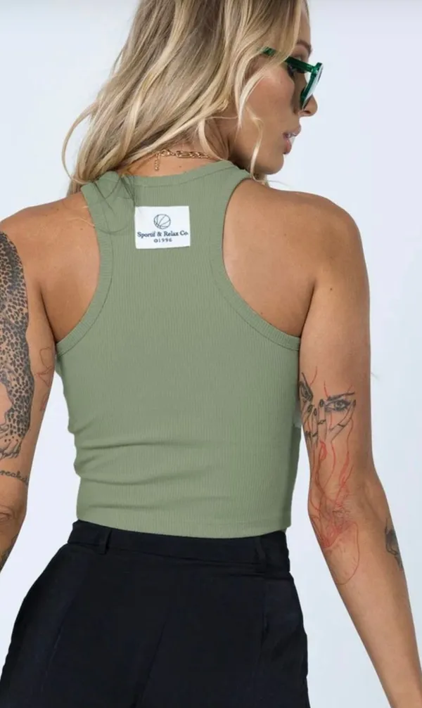 Princess Polly Green Tank Top - Image 3
